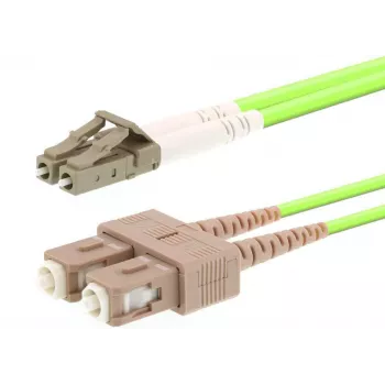 LOGON InfiniBand/optický kabel 1 m OM5 LC–SC, 50 µm, full duplex, světle zelený