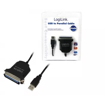 LogiLink AU0003C kabelový adaptér USB 2.0 A IEEE1248 černý
