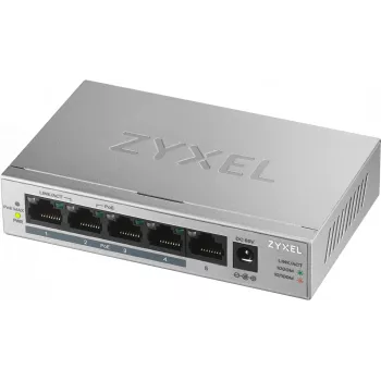 Zyxel GS1005HP neřízený Gigabit Ethernet (10/100/1000) Power over Ethernet (PoE) stříbrný