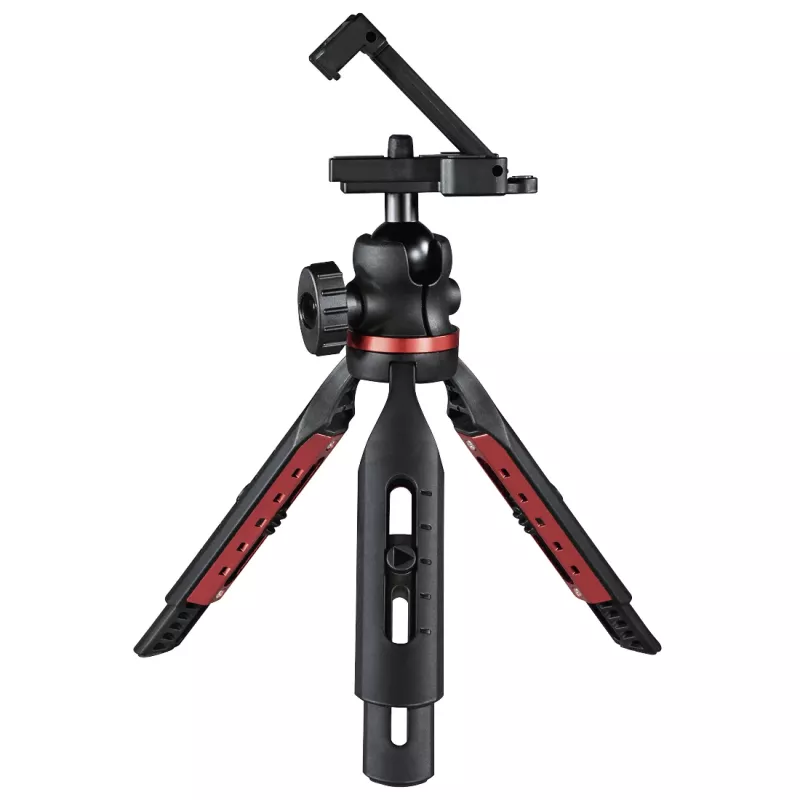 Stativ Hama Solid pro smartphone/tablet, 3 nohy, černý, červený