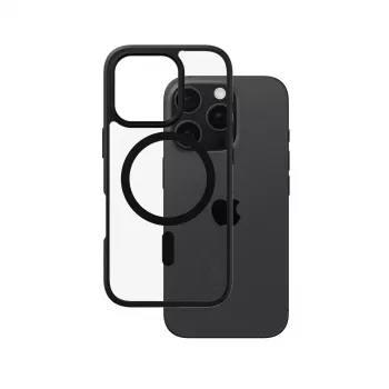 PanzerGlass CARE™ by ® Urban Combat pouzdro transparentní s černým rámem a MagSafe iPhone 16 Pro