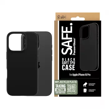 PanzerGlass SAFE. by ® TPU pouzdro černé iPhone 16 Pro, kryt, Apple, Apple - iPhone 16 Pro, černé