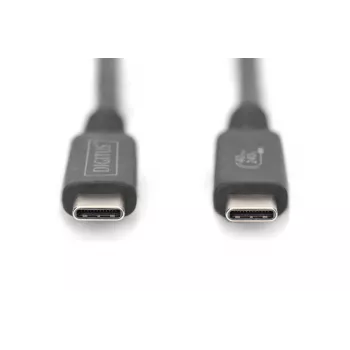 DIGITUS USB 4.0 Type-C na Type-C kabel, 8K 30Hz, PD 3.0, 40 Gbit/s, 0,8 m, černá