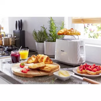 Philips Daily Collection HD2582/00 Toaster, 2 sloty, 830 W, bílá