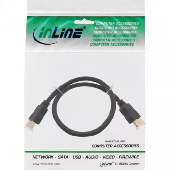 HDMI kabel InLine High Speed s Ethernetem Premium 4K2K, samec/samec, černý, 3 m