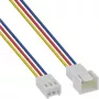 Prodlužovací kabel ventilátoru InLine 3pin Molex samec/samice délka 0,60 m