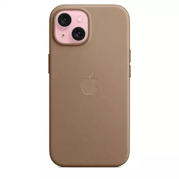 Pouzdro Apple FineWoven Case s MagSafe iPhone 15 Taupe