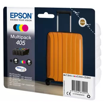 Inkoustová kazeta Epson 405 1 ks Originál standardní výtěžnost černá, azurová, purpurová, žlutá
