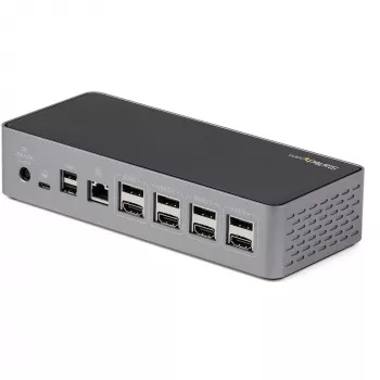 StarTech.com USB-C dock - 4K 60Hz Quad Monitor DisplayPort & HDMI - univerzální USB-C dokovací stanice s 100W Power Delivery - USB hub s 1x USB Type-C & 3x USB-A, Ethernet, audio