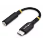 StarTech.com USBCAUDIO2 USB-C na 3,5 mm TRRS audio adaptér pro sluchátka/headset, 32-bit DAC, kompatibilní s Thunderbolt, 12,7 cm, černý