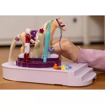 schleich HORSE CLUB Sofia’s Beauties stanice pro péči o koně, kartáčovatelná srst, koně, 3 roky, vícebarevná