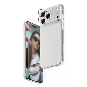 Kombinace ochrany displeje, pouzdra a ochrany objektivu fotoaparátu PanzerGlass pro iPhone 17 Pro Max CR60725