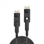 Optický hybridní kabel Mini DisplayPort 1.4 Lindy 20 m s odnímatelnými DP konektory