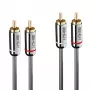 Lindy 3m duální Phono audio kabel, Cromo Line
