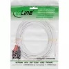 InLine 2x RCA kabel samec / 3,5 mm samec bílý/zlatý 7,5 m
