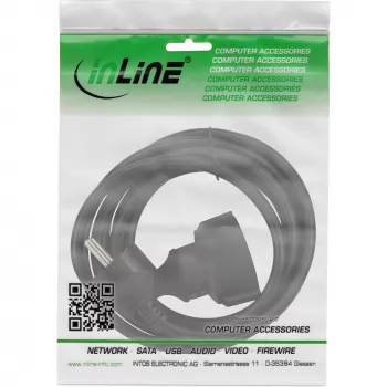 Prodlužovací napájecí kabel InLine černý 2 m s dětskou pojistkou