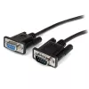 StarTech.com 0,5m černý průchozí DB9 RS232 sériový kabel – M/F