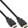 InLine High Speed HDMI kabel s Ethernetem, M/M, černý, pozlacené kontakty, 0,5 m