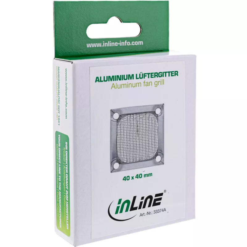 Hliníkový filtr mřížky ventilátoru InLine 33374A
