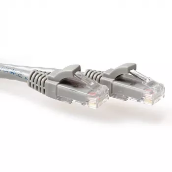 ACT šedý 4 metry U/UTP CAT6 patch kabel snagless s konektory RJ45