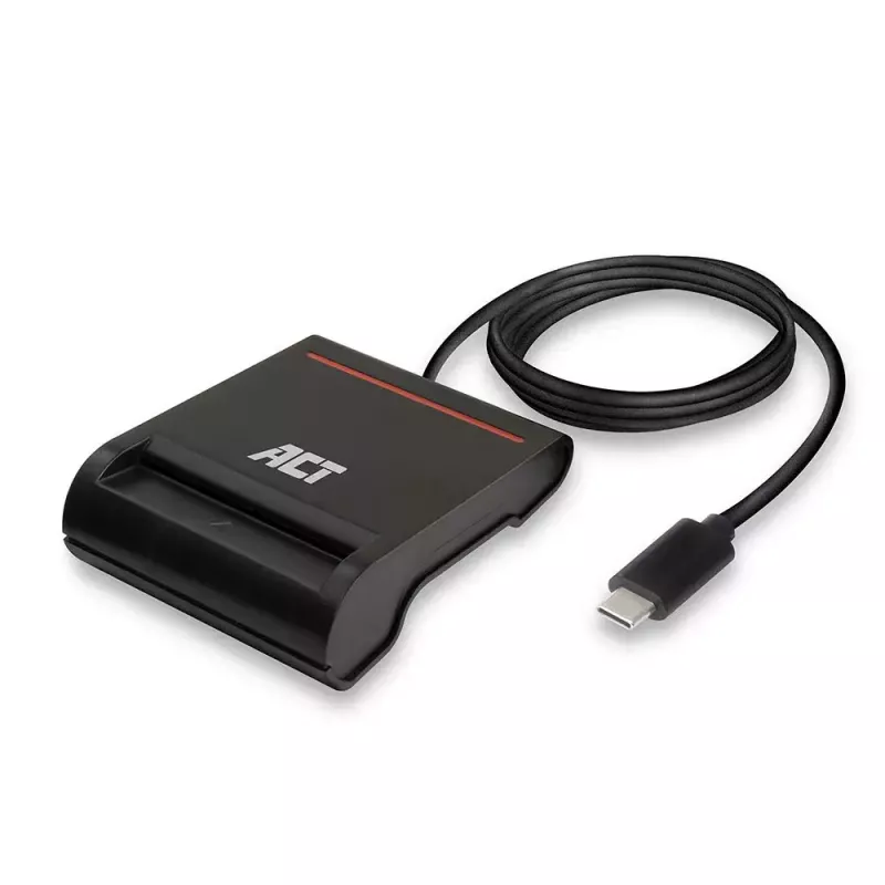 ACT Externí USB-C čtečka čipových karet eID, černá