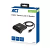 ACT Externí USB-C čtečka čipových karet eID, černá