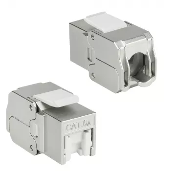 ACT Keystone Jack RJ45 CAT6A stíněný bez nástrojů s krytkou proti prachu