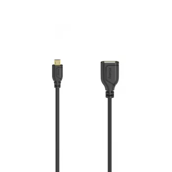 Hama Flexi-Slim USB kabel USB 2.0 0,15 m Micro-USB A USB A černý