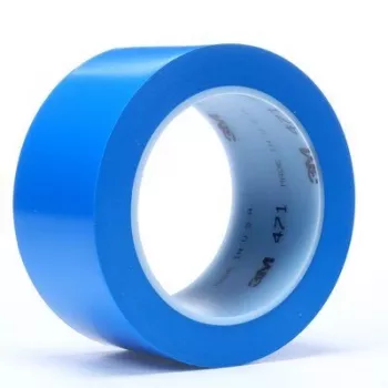 3M 471BL50 Soft PVC Vinyl Tape 471F, 50.8 mm x 33 m, Blue
