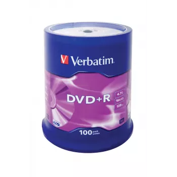 Verbatim DVD+R matná stříbrná 4,7 GB 100 ks