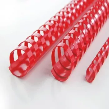 Vázací hřbety GBC CombBind 10 mm A4 21R, červené, 65 listů, polyvinylchlorid (PVC), A4, 100 ks