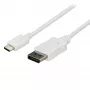 StarTech.com 6ft/1,8m USB-C na DisplayPort 1.2 kabel 4K 60Hz – USB-C na DisplayPort adaptér kabel HBR2 – USB Type-C DP Alt Mode na DP monitor video kabel – funguje s Thunderbolt 3 – bílý