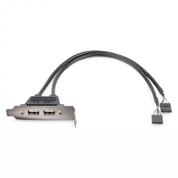 StarTech.com 2portový USB-A samice low profile adaptér slotové záslepky