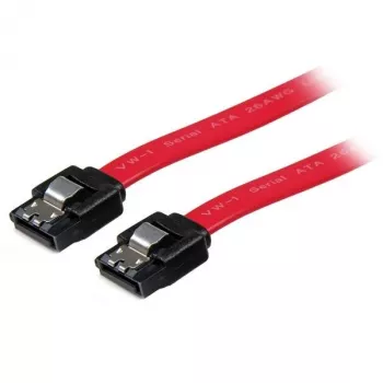 StarTech.com 8in latching SATA na SATA kabel - F/F, 0.2032 m, SATA III, SATA 7-pin, SATA 7-pin, samec/samec, červená
