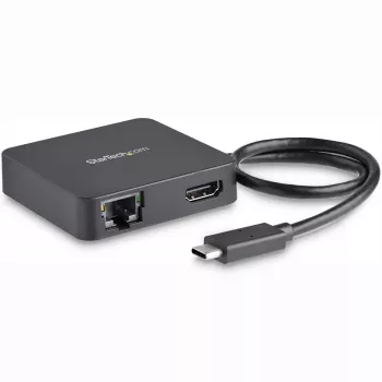 StarTech.com USB-C multiport adaptér – přenosný USB-C mini dock s 4K-HDMI videem – Gigabit Ethernet, USB 3.0 hub (1x USB-A, 1x USB-C) – USB Type-C multiport adaptér – kompatibilní s Thunderbolt 3