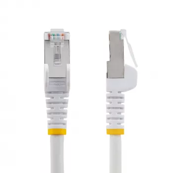 StarTech.com 3m CAT6a Ethernet kabel – bílý – Low Smoke Zero Halogen (LSZH) – 10GbE 500MHz 100W PoE++ bez západky RJ-45 s odlehčením tahu S/FTP síťový patch kabel