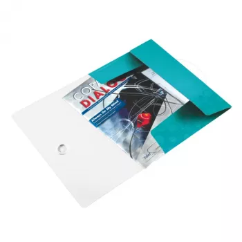 Leitz desky se 3 chlopněmi WOW PP A4, A4, polypropylen (PP), modrý, metalický, na výšku, 150 listů, 235 mm
