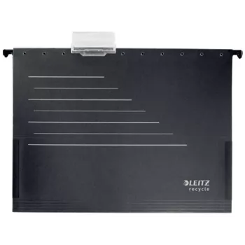Leitz Alpha® Recycle kartonová závěsná kapsa, A4, černá, karton, 80 g/m², 150 listů, 348 mm