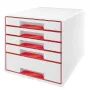 Zásuvkový box Leitz WOW Cube, 5 zásuvek, plast, 270 mm, 287 mm, 363 mm, 3,59 kg