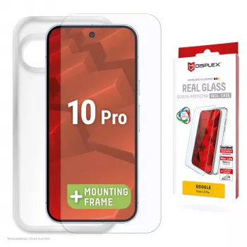 Displex ochranné sklo na displej + pouzdro pro Google Pixel 10 Pro, Eco montážní rámeček, odolné proti poškrábání