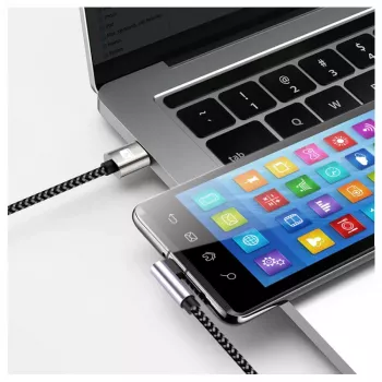 Techly ICOC MU2CC9-005-AL USB kabel USB 2.0 0,5 m USB C šedý, černý