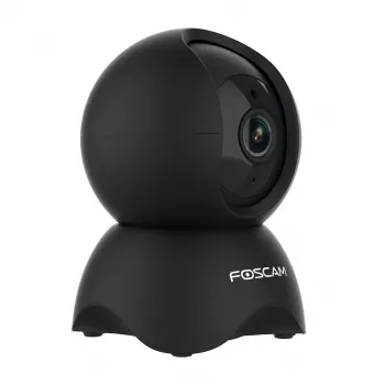 IP bezpečnostní kamera Foscam X5, tvar žárovky, 5 MP (2560×1920), Wi‑Fi & Ethernet, MicroSD až 256 GB, 360° otáčení/náklon, 6x digitální zoom, noční vidění 8 m