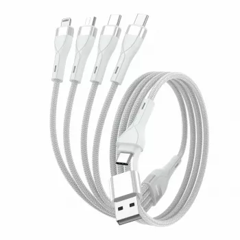 4smarts 541024 USB kabel 1,2 m USB A/USB C USB C/Micro USB-A/Lightning bílý (541024)