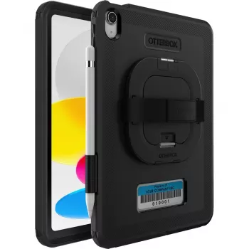 Otter Products OtterBox Defender Series - zadní kryt pro tablet - odolný - se stojanem a popruhem na ruku - černý - pro Apple 10,9 inch