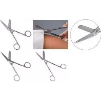 Nůžky first aid only P-96022, lékařské nůžky první pomoci, 14,0 cm, nerezová ocel, stříbrná