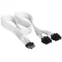 Corsair Premium-Sleeved kabel 12V-2x6 na 2x 6+2-Pin PCIe, univerzální – bílý