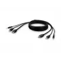 KVM kabel Belkin F1DN1CCBL — HDMI na USB A/B s audiem, porty pro USB klávesnici/myš, 3 m