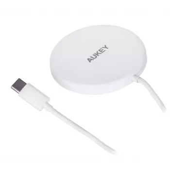 Bezdrátová magnetická nabíječka AUEKY Aircore Magnetic LC-A1 QI USB-C 15W bílá