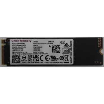 Interní M.2 PCIe NVMe SSD, Lenovo 256 GB, MPN 5SS1D71750