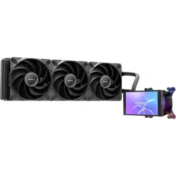 Antec Vortex View 360 AIO kapalinový chladič CPU s LCD displejem, 120 mm, černý